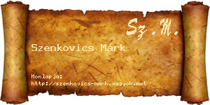 Szenkovics Márk névjegykártya